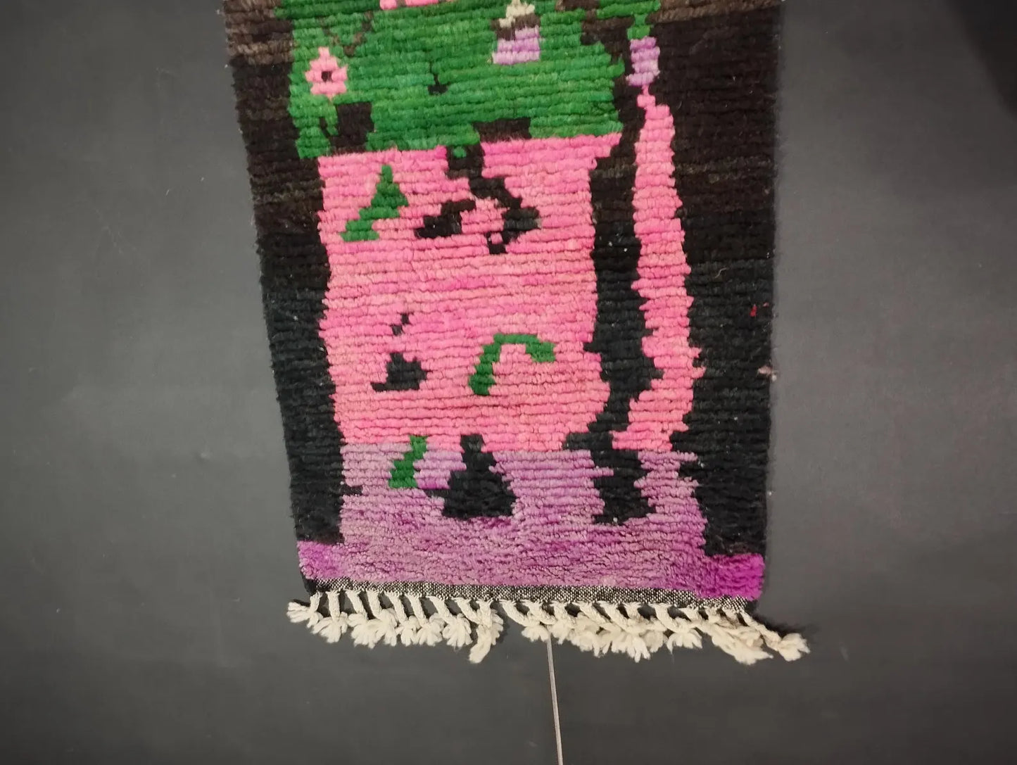 Custom Handmade Moroccan Boujaad Runner Rug - Colorful Berber Wool Rug - Hallway Carpet - Authentic Wool Rug Runner - Beni Ourain Style rug