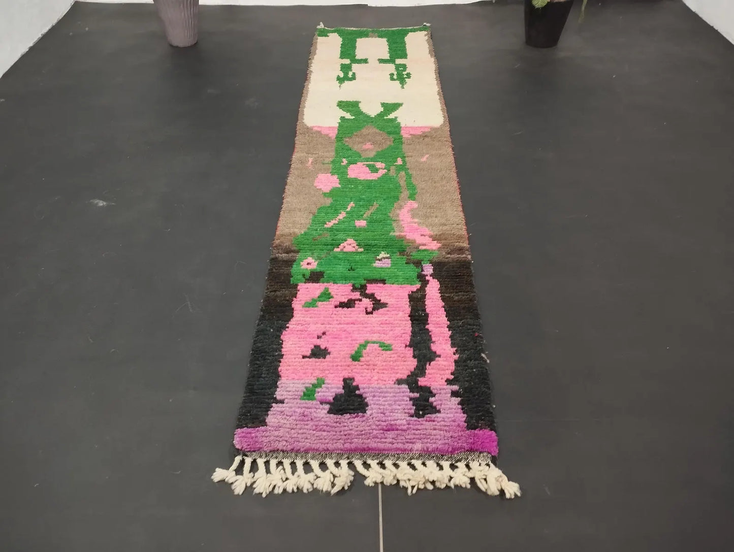 Custom Handmade Moroccan Boujaad Runner Rug - Colorful Berber Wool Rug - Hallway Carpet - Authentic Wool Rug Runner - Beni Ourain Style rug
