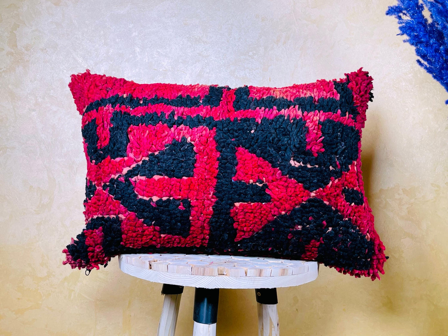 Vintage Gift Moroccan pillow, kilim pillow, Vintage Moroccan cushion, Unstuffed Boho pillow, Sofa Home Decor, Moroccan Style pillow 16x23 In