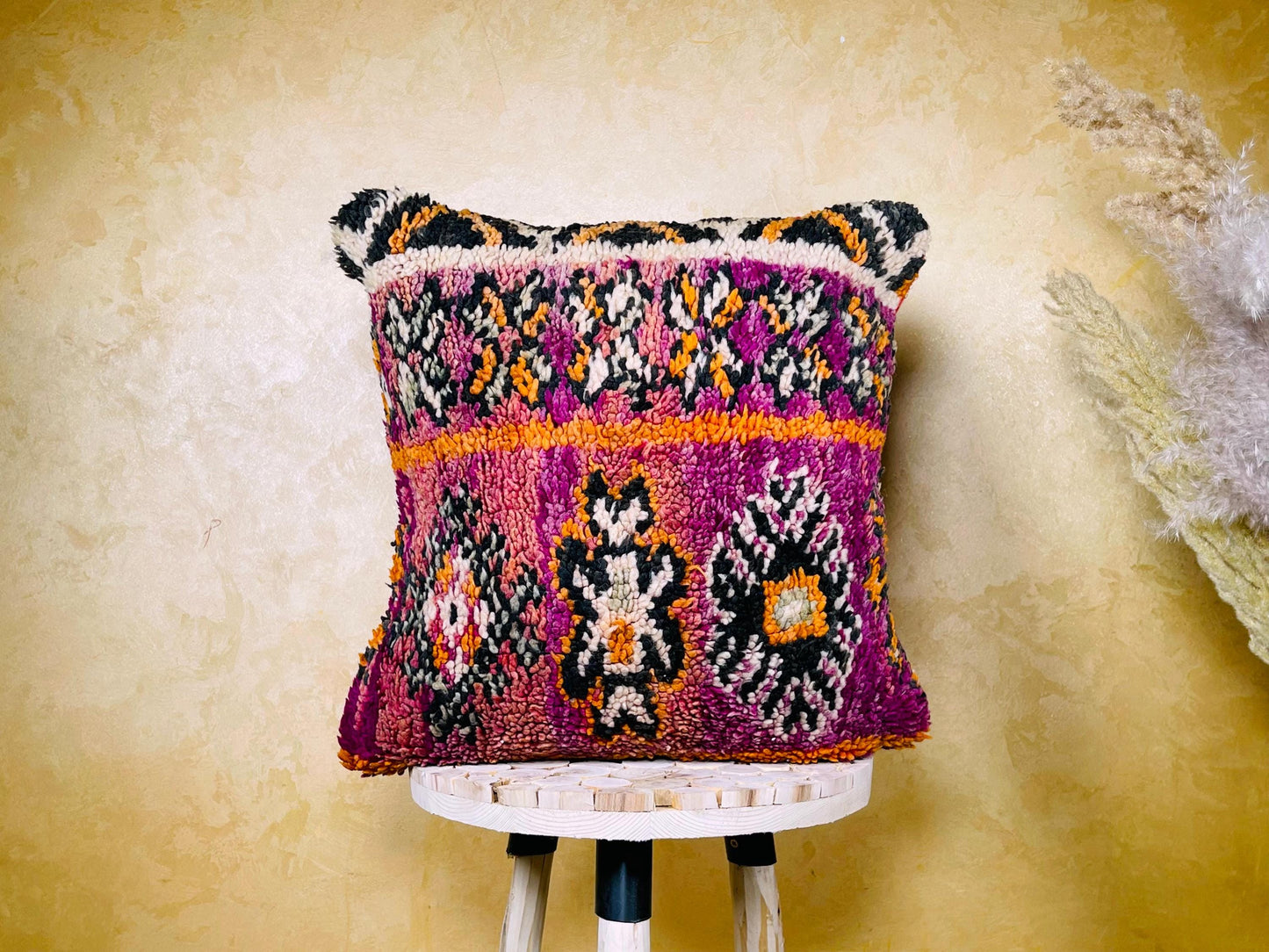 Vintage Kilim Pillow 20x20 inches, Home Decor, Handwoven moroccan Pillow, Moroccan Pillow, Decorative Throw Pillow, Kilim Cushion Cover