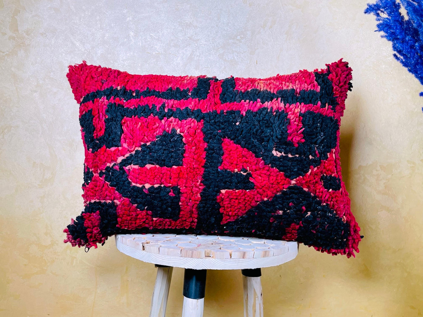 Vintage Gift Moroccan pillow, kilim pillow, Vintage Moroccan cushion, Unstuffed Boho pillow, Sofa Home Decor, Moroccan Style pillow 16x23 In