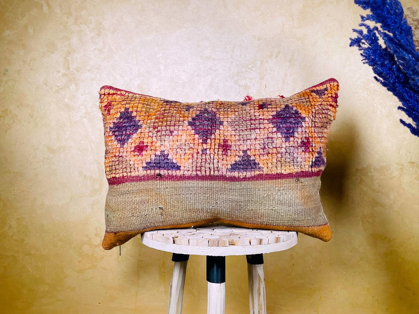Vintage Kilim Pillow 14x21 inches, Home Decor, Handwoven moroccan Pillow, Moroccan Pillow, Decorative Throw Pillow, Kilim Cushion Cover